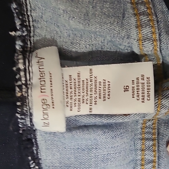 Liz Lange maternity women's size 16 blue jeans - Picture 2 of 6